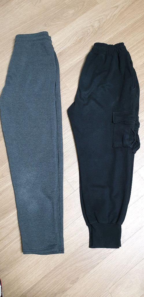블랙 카고 조거 트레이닝 팬츠 L 2장--8