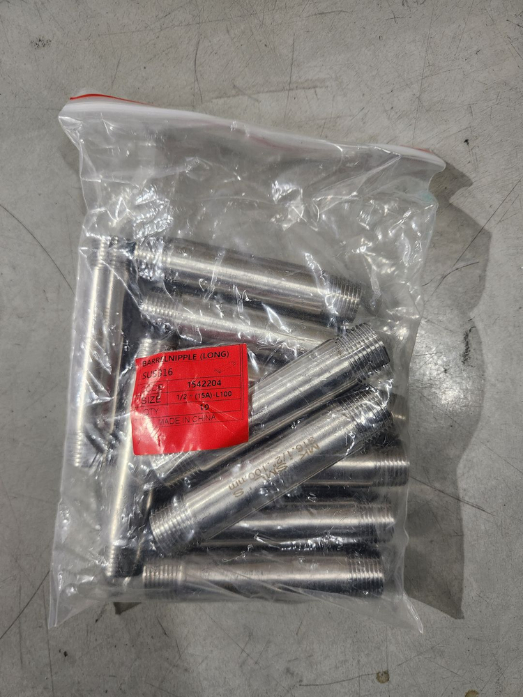 스텐편장니플 니쁠 닛블 닛뿔 MK 배관 부속 자재 1/2인치 SUS316--1