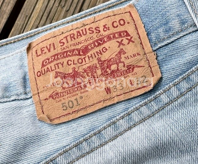 리바이스 501 청바지 데님청바지 데님팬츠 33인치--3