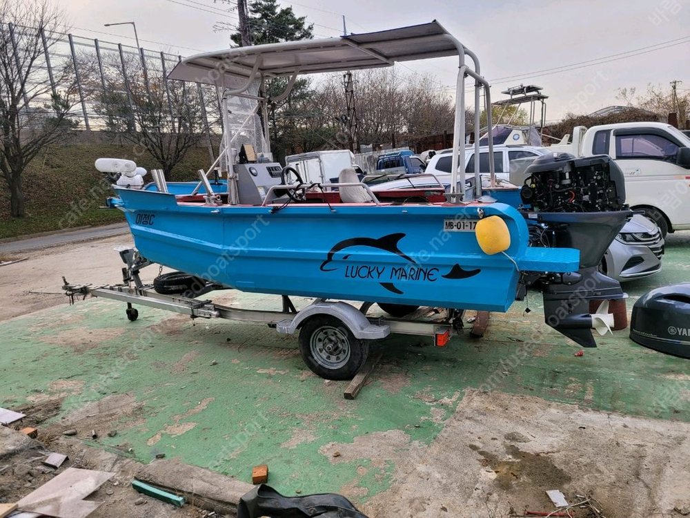럭키마린 450 알미늄 보트 야마하 90마력 이미지