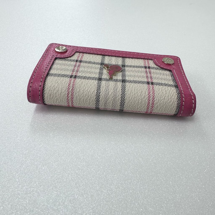 Beanpole 빈폴 핑크 미니 키링 3단 지갑--3