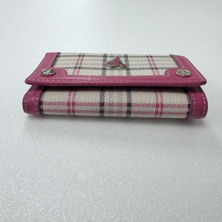 Beanpole 빈폴 핑크 미니 키링 3단 지갑--4