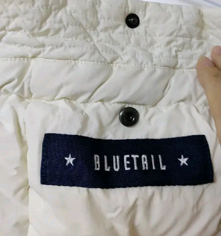 블루테일 구스다운롱패딩160/성인55 아이보리--3