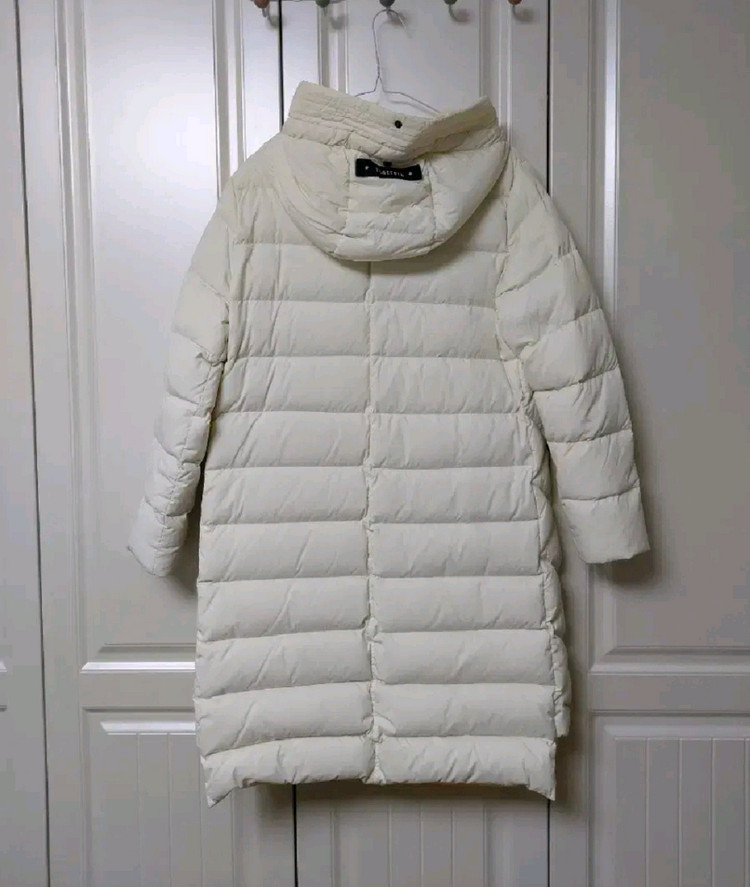 블루테일 구스다운롱패딩160/성인55 아이보리--2