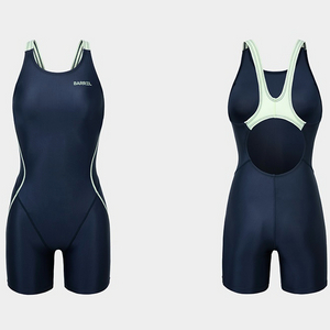 택포)배럴 브라캡 + 3부 반신 수영복 090 딥네이비