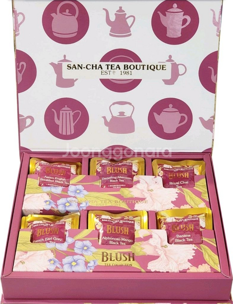 원가이하)수입명차 압끼빠산드 블러쉬 컬렉션 30입 컬렉션 홍차 티백--1