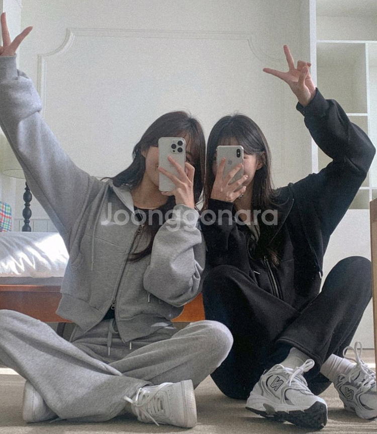 [새상품/양기모]후드집업 부츠컷팬츠 투피스 트레이닝세트--6