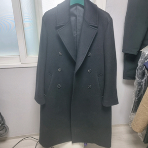 마마가리 더블브레스트 코트 블랙 48