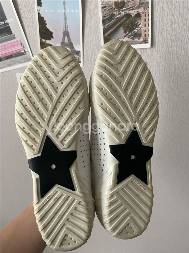 정품 디올 D-Bee 화이트 스니커즈 37.5--4