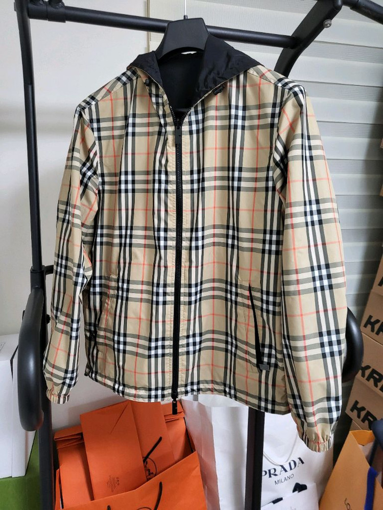25SS 버버리 ekd 리버시블 체크 자켓 s--5