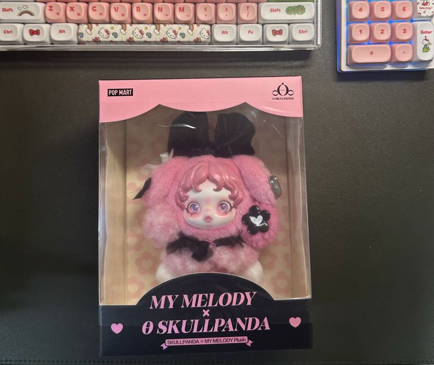 팝마트 스컬판다 x 마이멜로디 인형키링 미개봉 이미지