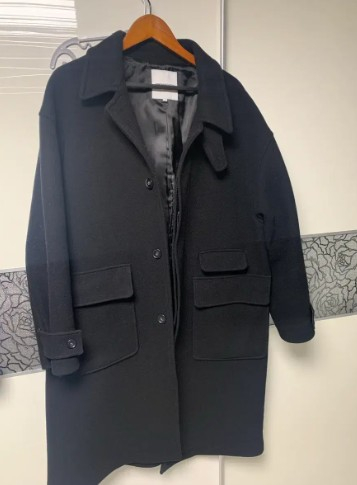 에스피오나지 발마칸 코트 블랙 L--2