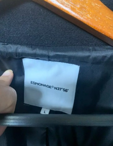 에스피오나지 발마칸 코트 블랙 L--4