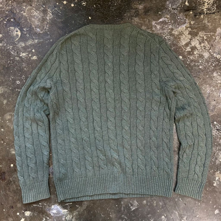 M) 폴로 랄프로렌 케이블 니트 스웨터 꽈배기 니트 스웨터--2