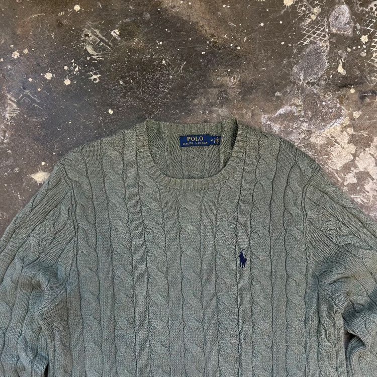 M) 폴로 랄프로렌 케이블 니트 스웨터 꽈배기 니트 스웨터--3