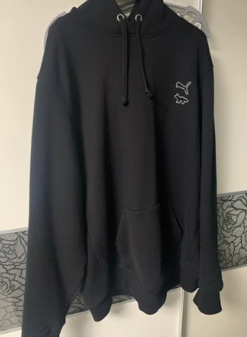 푸마X메종키츠네 후드티 블랙 L--1
