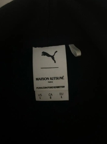 푸마X메종키츠네 후드티 블랙 L--3