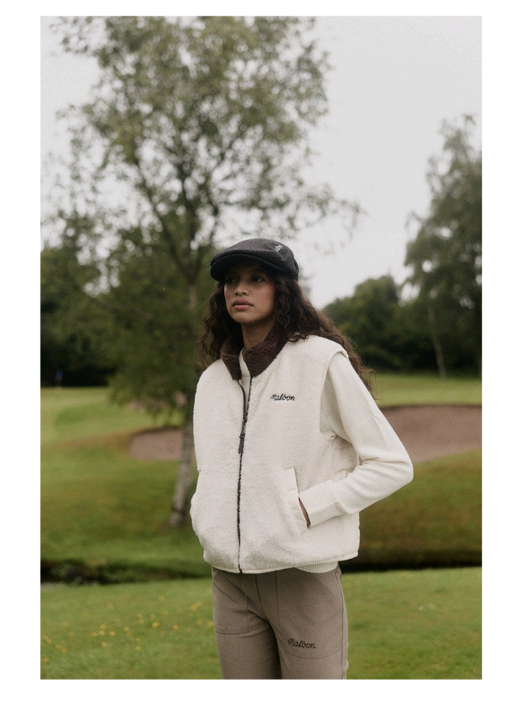 (당일배송)말본 여성 리버시블 부클 패딩 베스트--4