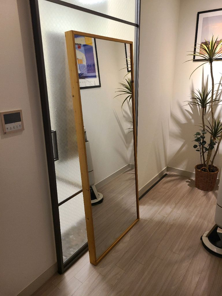 대형 와이드 원목 인테리어 스탠드 전신거울 벽걸이 거울--2