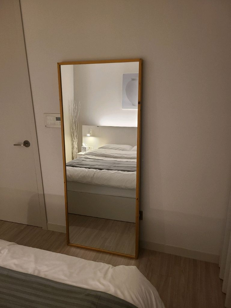 대형 와이드 원목 인테리어 스탠드 전신거울 벽걸이 거울--1