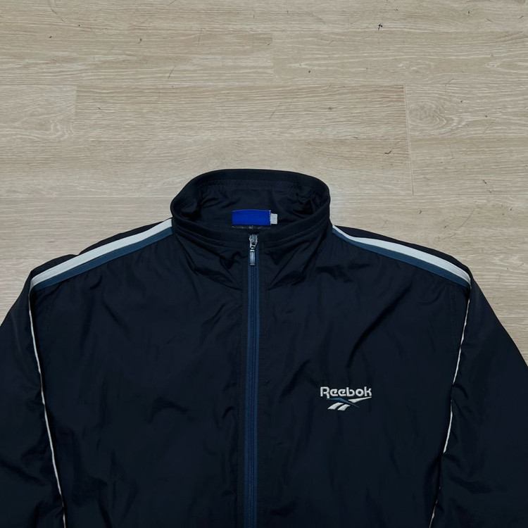 리복 올드스쿨 로고 사이드라인 바람막이 자켓 [네이비] XL/105--1