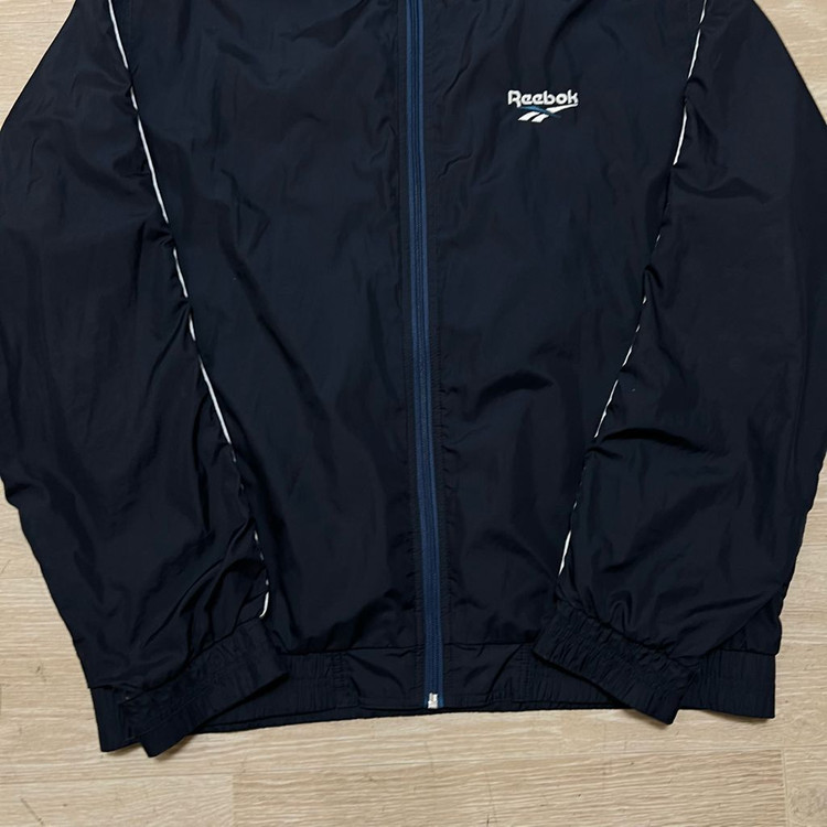 리복 올드스쿨 로고 사이드라인 바람막이 자켓 [네이비] XL/105--2