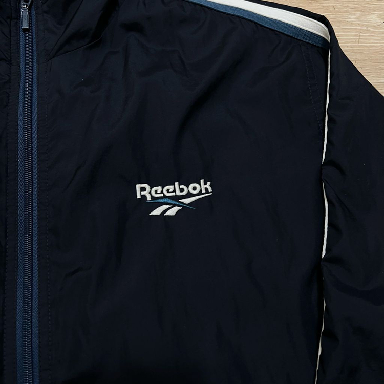 리복 올드스쿨 로고 사이드라인 바람막이 자켓 [네이비] XL/105--3