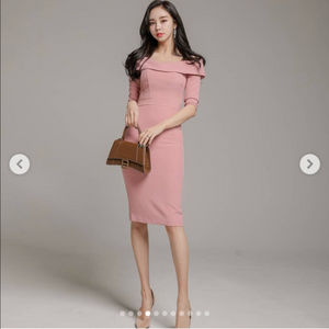 새상품 하이디바 오프숄더 원피스 / 55사이즈