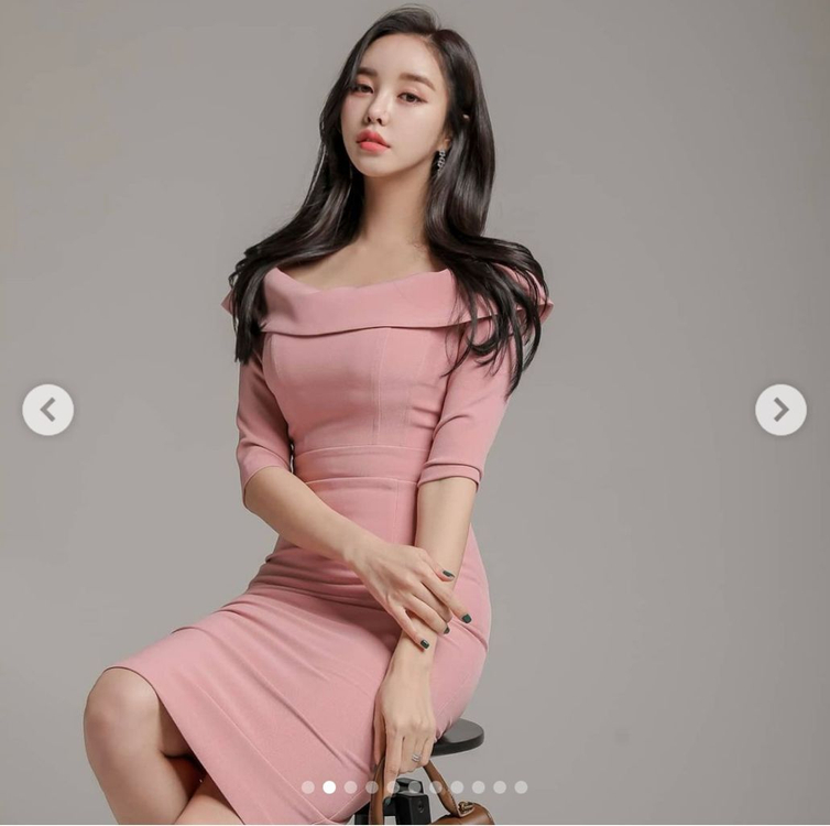 새상품 하이디바 오프숄더 원피스 / 55사이즈--7