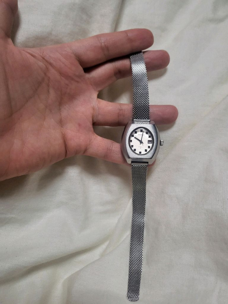 세이코 빈티지 메쉬 오토매틱 시계--3