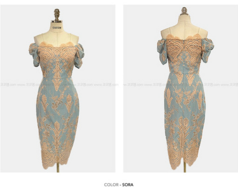 하이디바 오프숄더 원피스 / 소라 55사이즈--6