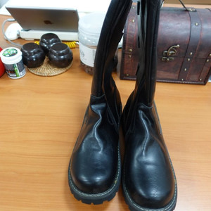 남자 가죽 롱 바이크 부츠 275