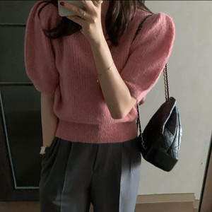 프리티영띵 pyt 퍼프 반팔 니트 새상품급