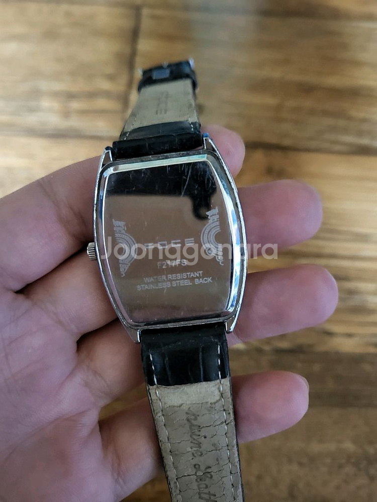 빈티지 여성용 시계. FOCE 쿼츠 시계 가죽밴드--1