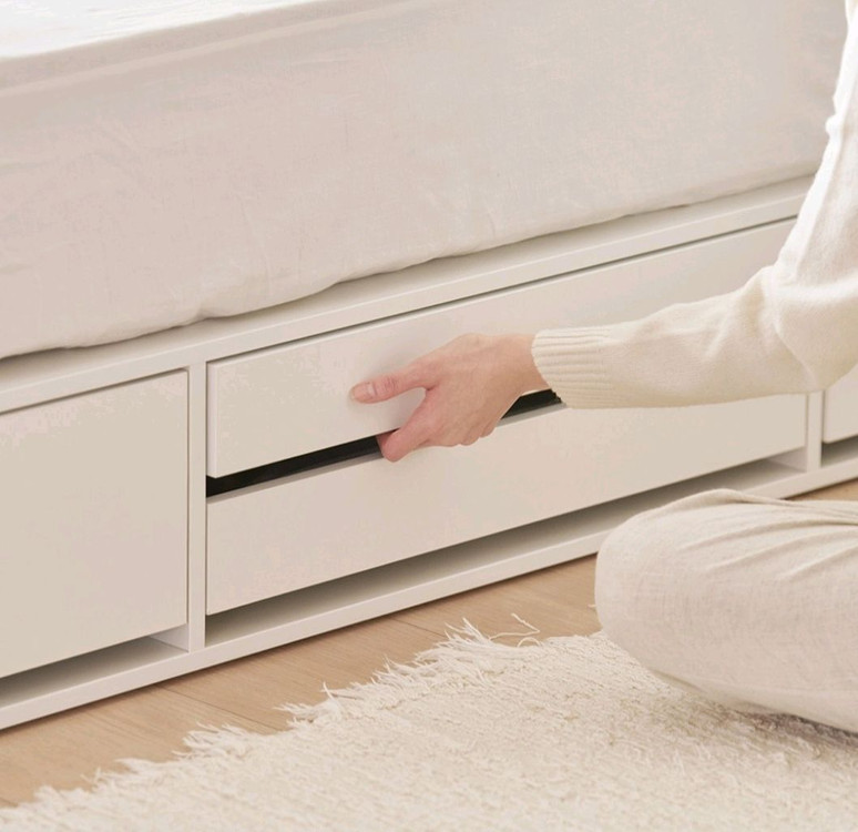 !오늘 저녁까지 판매 눕 이지 LED 조명 4단 수납 침대 프레임!--4