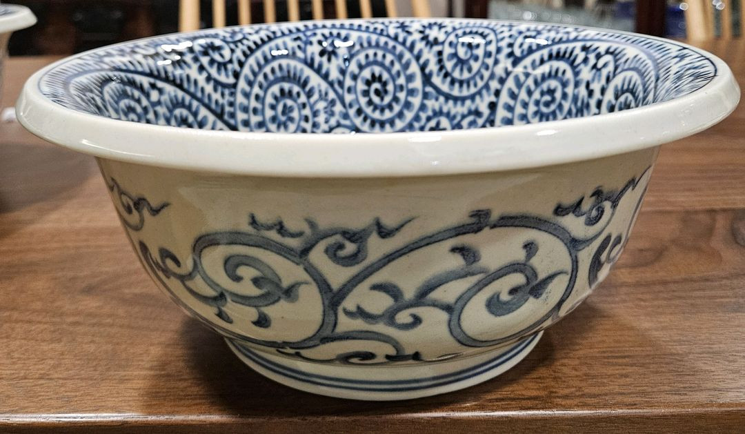 빈티지 아리타야키 대형 그릇 이미지