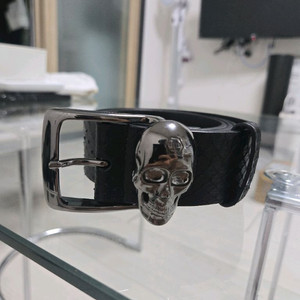 필립플레인 해골 벨트 블랙