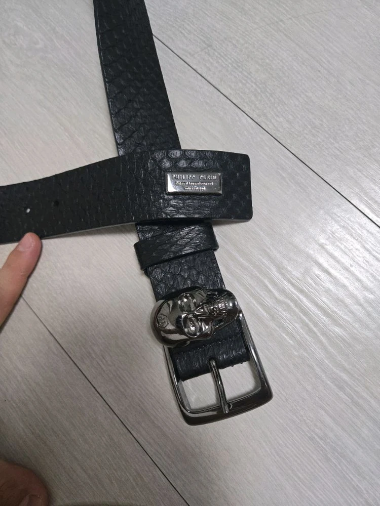 필립플레인 해골 벨트 블랙 이미지