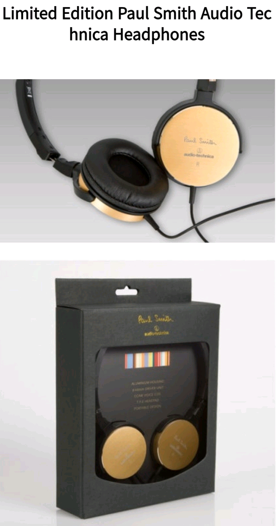 폴 스미스 x 오디오 테크니카 한정판 헤드폰--1