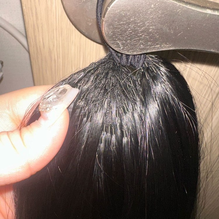 노팁 붙임머리 20인치 블랙 @@에눌가능--3