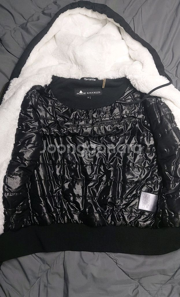 무스너클 여성 후드집업 S / 금장 로고 / 상태좋음본문--5