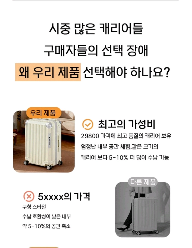 20인치 캐리어여행용 가방 여행용 캐리어 대용량 다용도 초경량 캐리어 중대형 캐리어 20인치 여행용 캐리어 판매합니 이미지