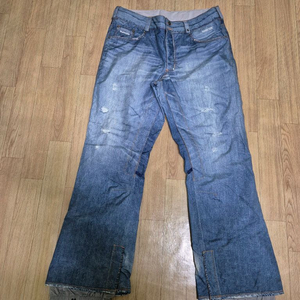 버튼 프린트 데님 고어텍스 청바지 보드복 XL