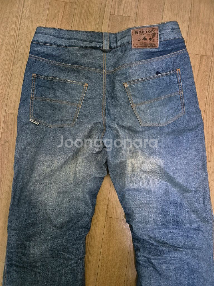 버튼 프린트 데님 고어텍스 청바지 보드복 XL--3