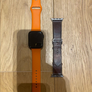 애플워치 에르메스 6 44mm 오렌지밴드 세트 이미지