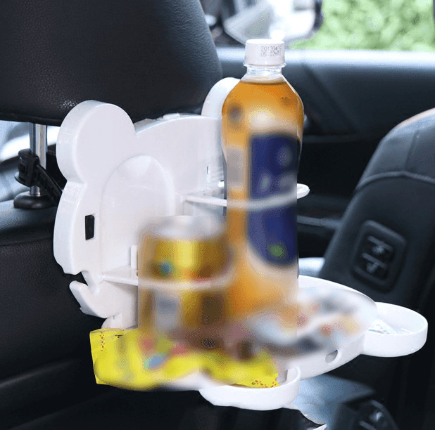 새 차량용 판다 뒷좌석 테이블 컵 홀더 거치대 여행 용품 거치대 수납용품 이미지