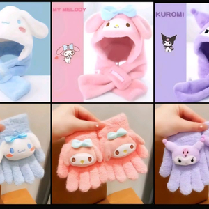 산리오 캐릭터 아동 겨울 모자,장갑 팝니다 (미착용 새상품)