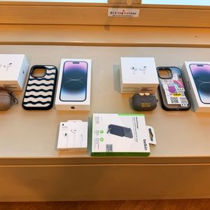 애플 [ 아이폰 14 프로 ] 퍼플 128기가 외관 리퍼급 2대 + 에어팟 프로 2대