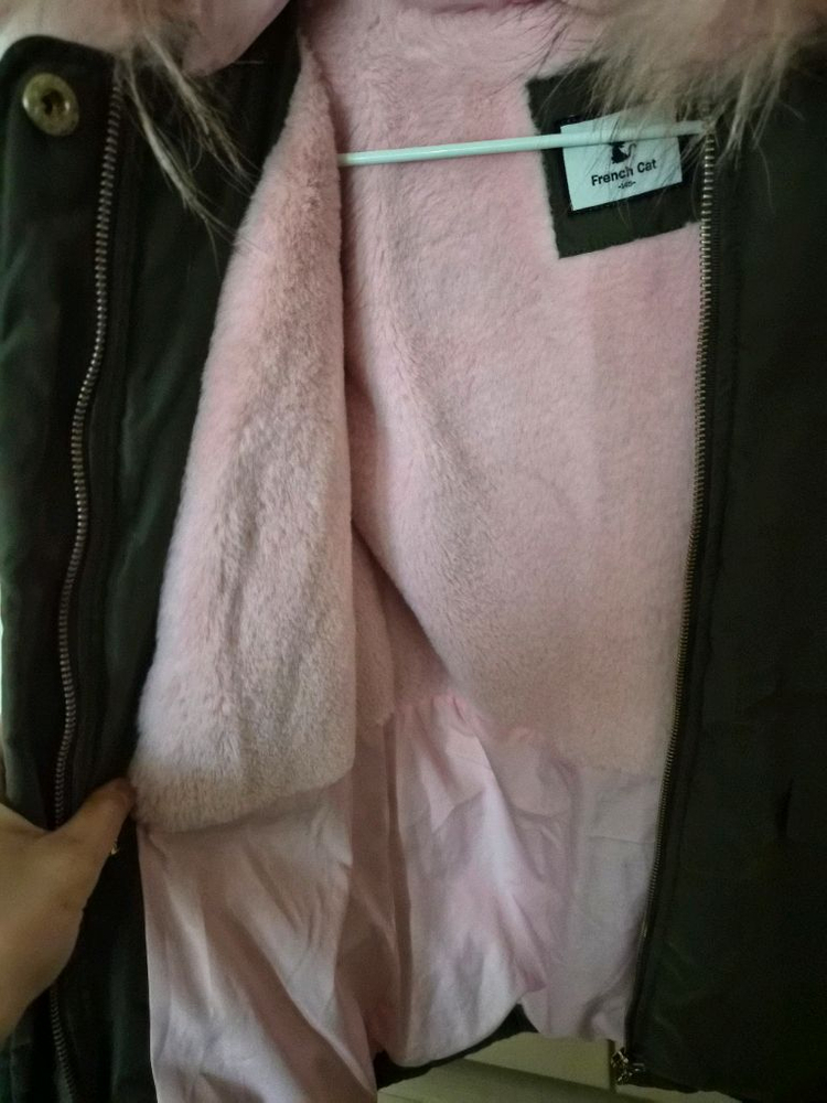 프렌치캣 여아 패딩 올리브색 130--3