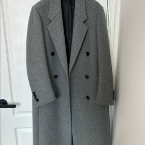 시스템옴므 회색 더블 롱코트